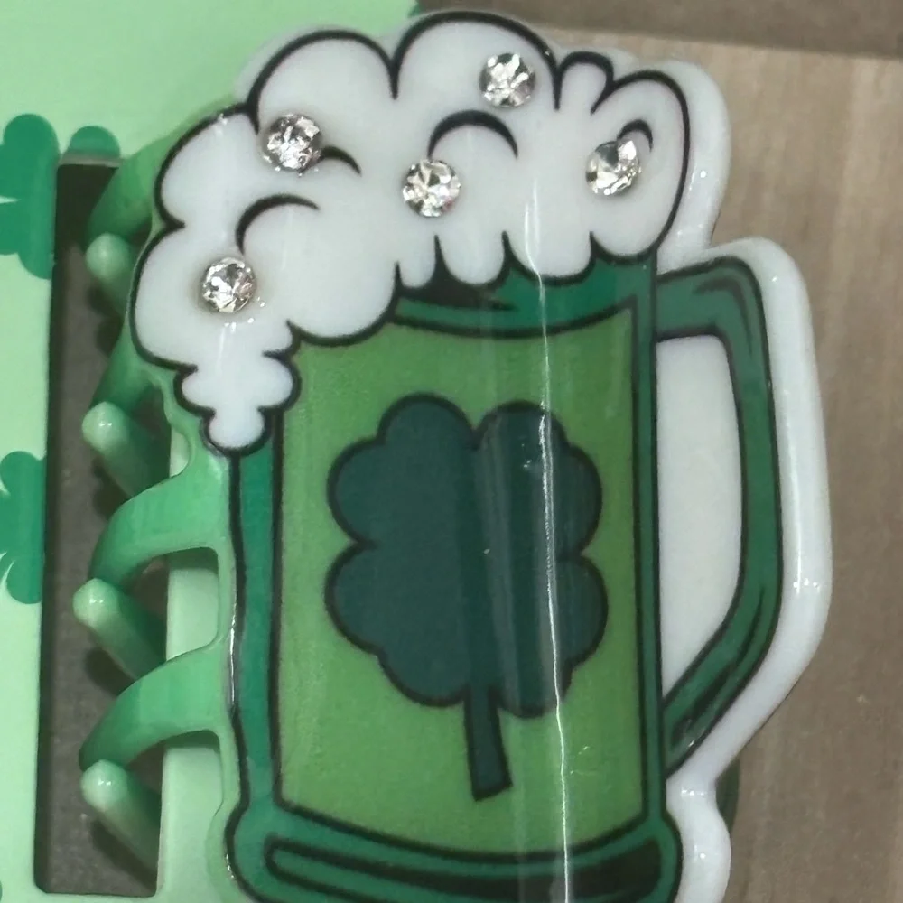 NWT Piper K St. Patrick's Day 5 Claw Clip set